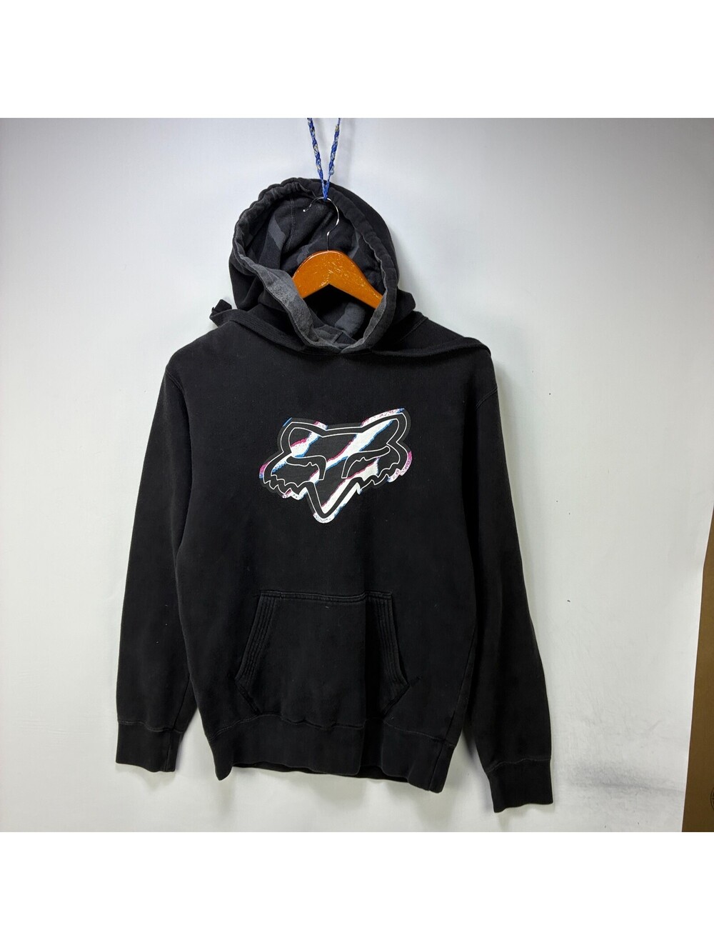 Vintage Fox Racing Black Graphic Motocross Hoodie Small
